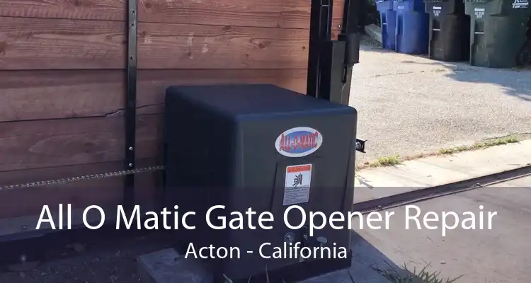 All O Matic Gate Opener Repair Acton - California