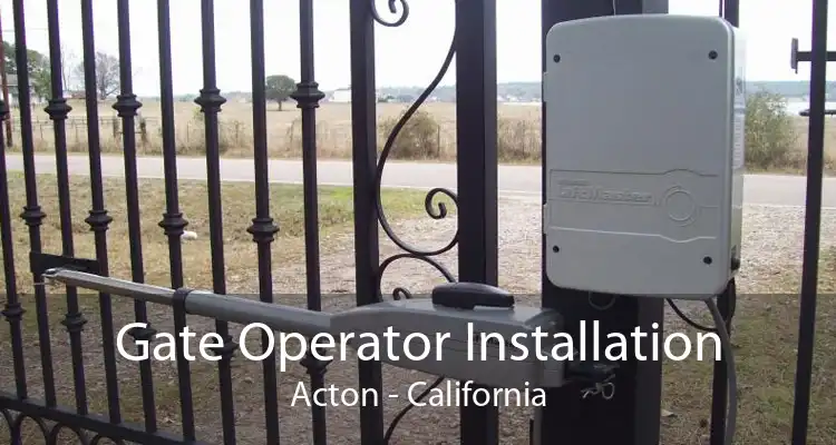 Gate Operator Installation Acton - California